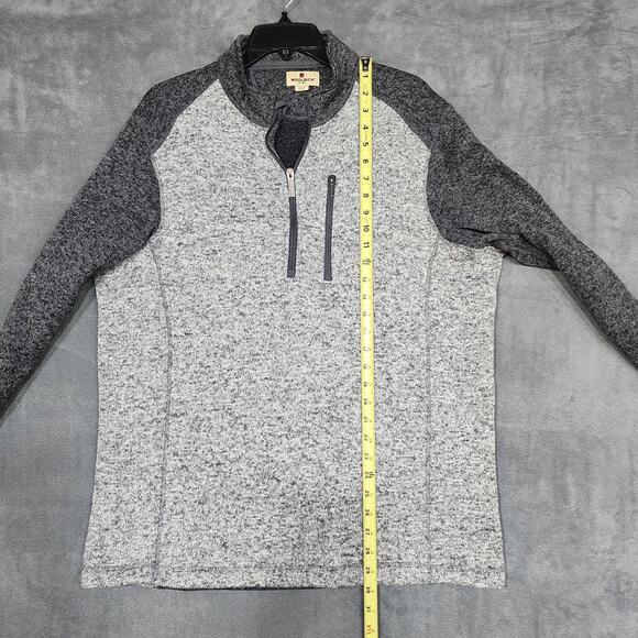 Woolrich Pullover Sweater XL Gray 1/4 Zip Chest Pocket Soft Warm Stylish Classic - Picture 8 of 8